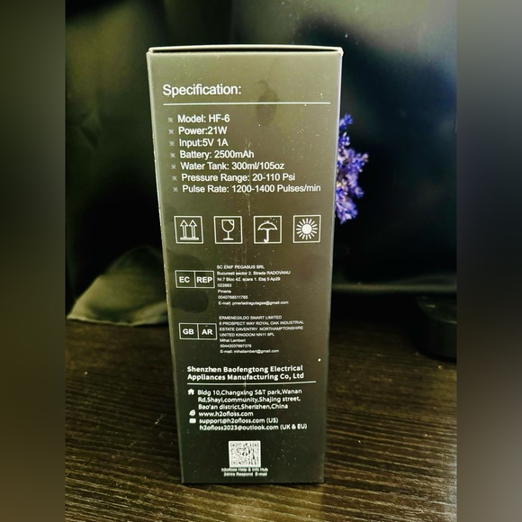 H2O Dental Flosser Teeth, 5 Modes Rechargeable Waterproof Orthopedic Cleaner - Picture 8 of 10